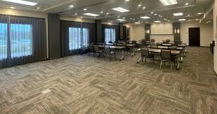 Modern workspace and business center at Hyatt Place West Des Moines